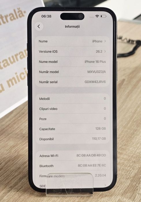 iPhone 16 Plus - 128 GB - 99% sanatate baterie  !