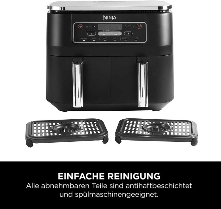 Двузонов фритюрник/Еър фрайър Ninja Foodi Dual Zone 6в1 (AF300EU) 7.6L