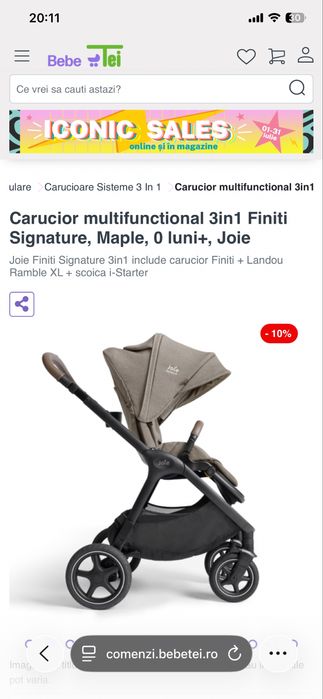 Carucior Joie finiti signature 3 in 1