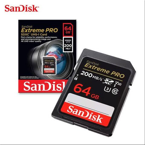 Флешка для фотоаппарата sandisk extreme PRO 64 gb 200 mb/s 170mb/s