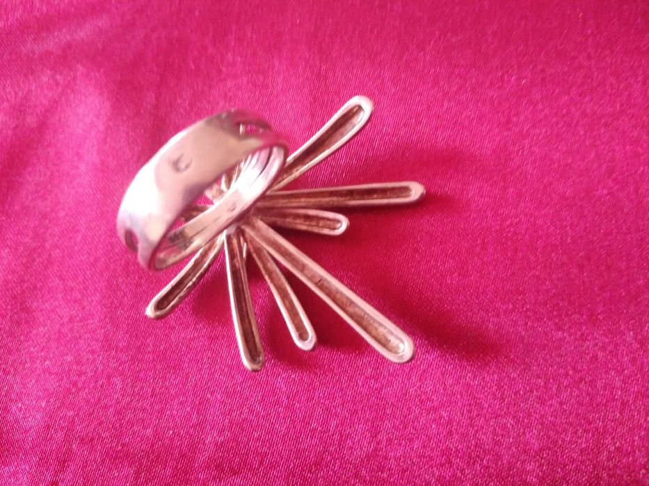 Уникален сребърен комплект от 4 части - гривна, пръстен, обеци