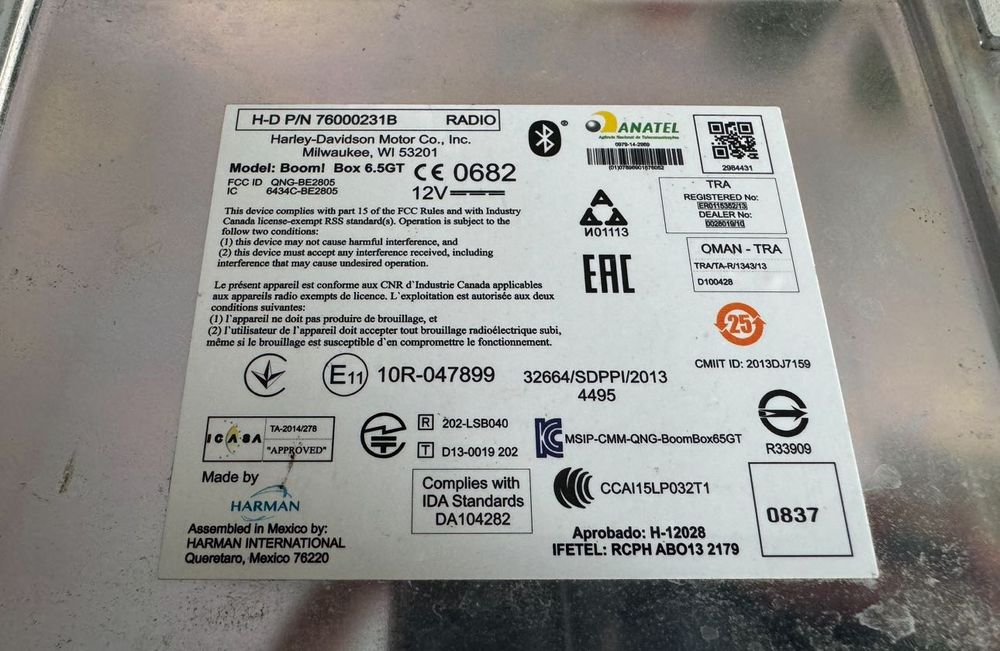 Оригинална мултимедия / радио за Harley Davidson / BOX 6.5GT RADIO KIT