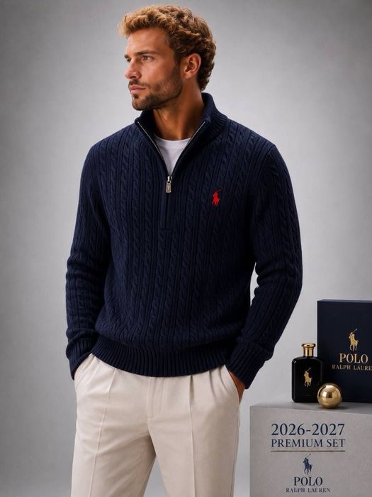 Polo Ralph Lauren Cable-Knit – мъжки пуловер с цип