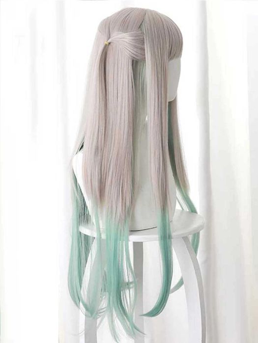 Аниме  бяло зелена перука Yashiro Nene Jibaku Shounen Hanako cosplay