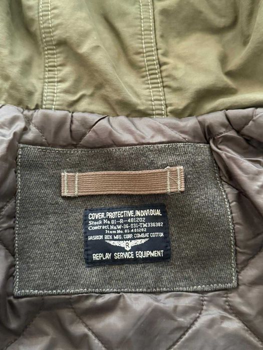 REPLAY jacheta army cu gluga, M