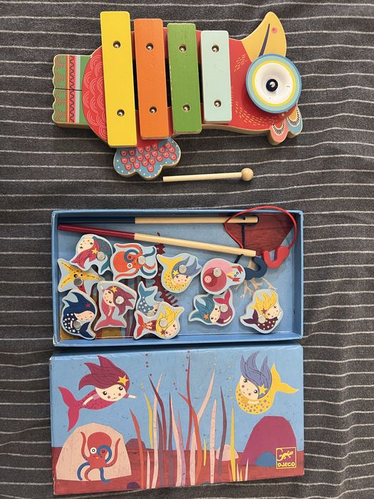 DJECO дървен ксилофон  и  игра с магнити