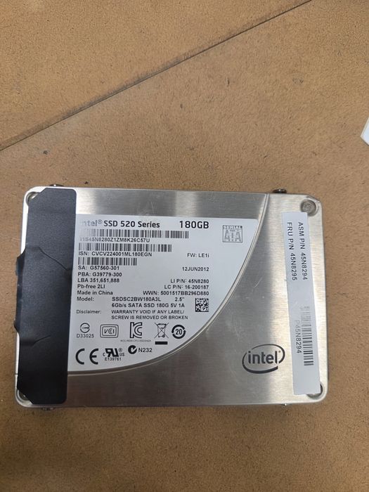 Intel 520 Series 180GB 2.5" SATA III (Оригинал)