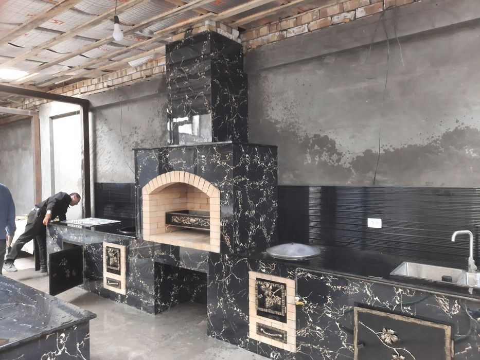 Летние кухни, камины, водопады,фонтаны