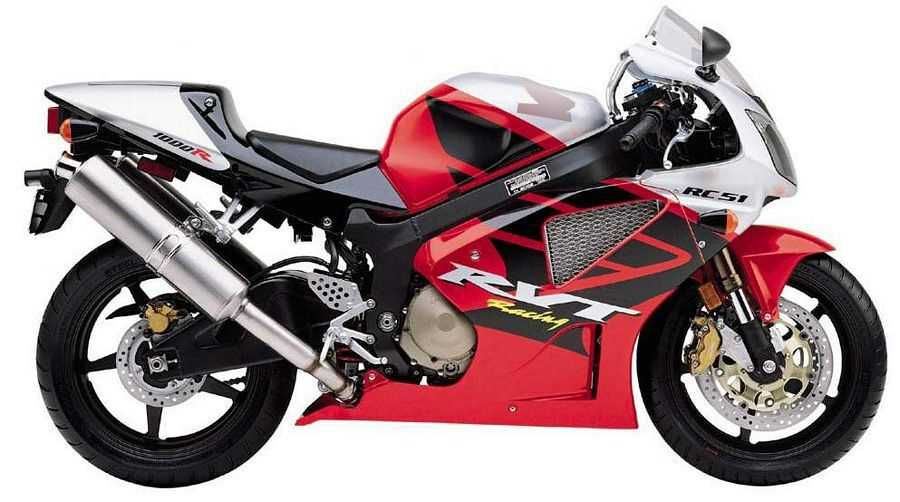 Стикери Honda VTR/RVT 1000 SP1 SP2 RC51 лепенки хонда втр sp-1 sp-2
