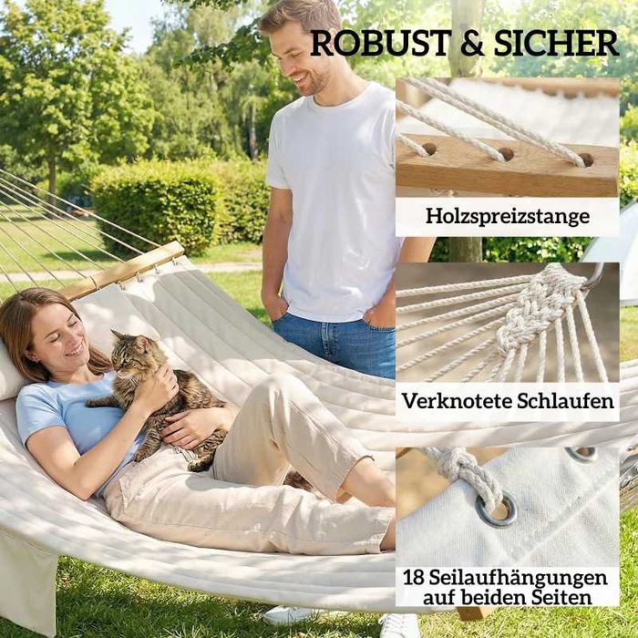 Външен хамак Outsunny 200x140 см, до 200 кг