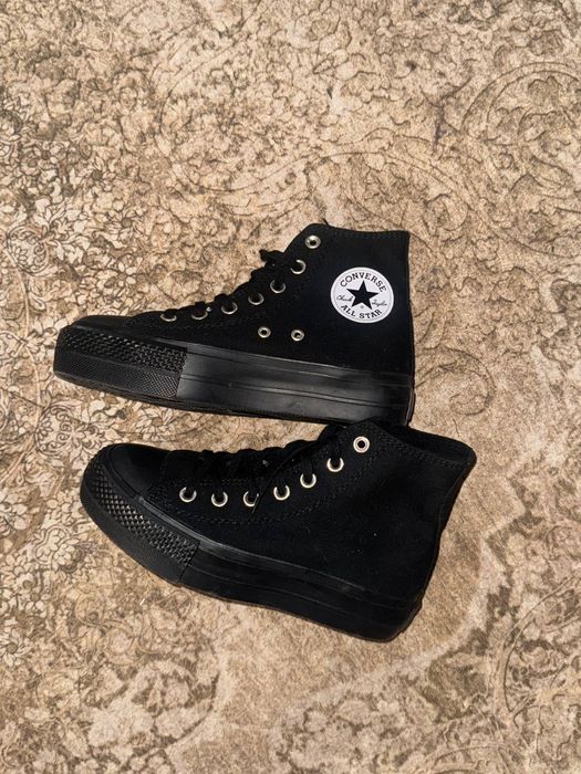 Конверсы новые черные высокие