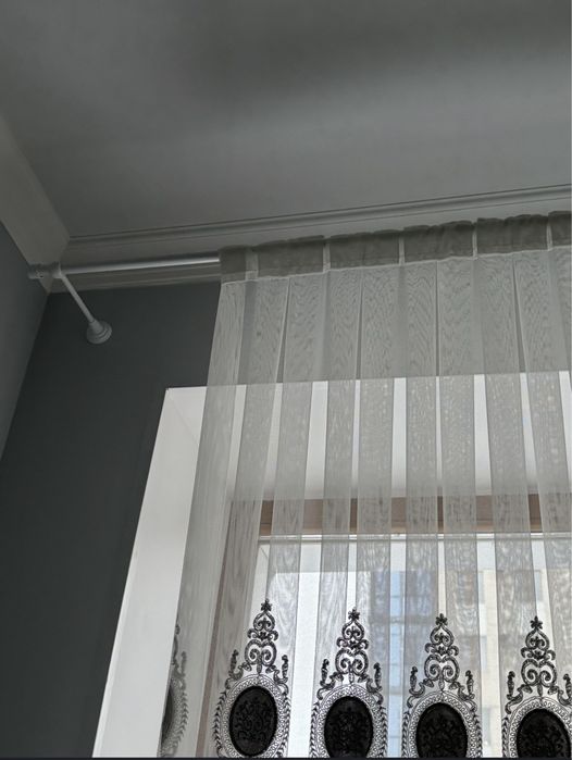 Тюли белые с узорами