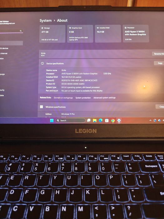 Lenovo legion 5 15ach6h