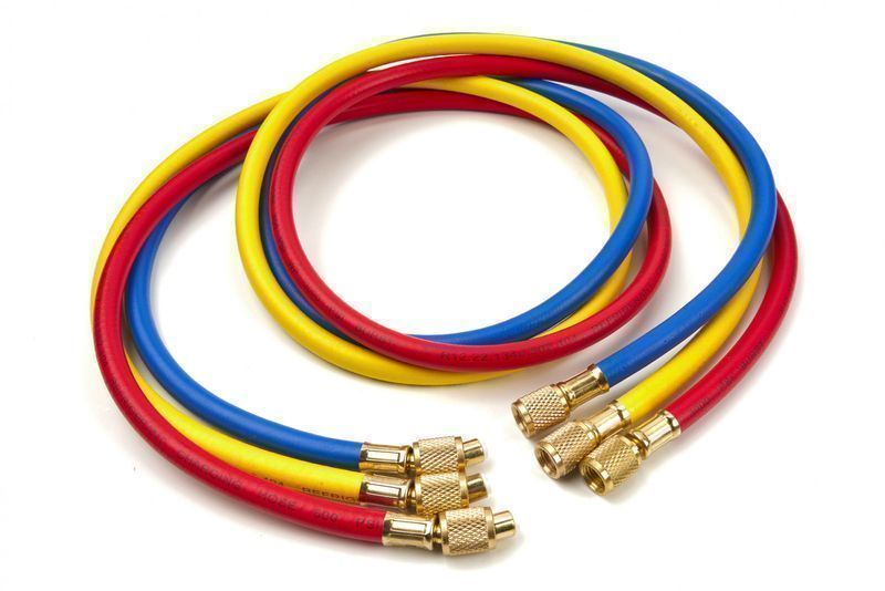 Вакуумна помпа с 1 етап с комплект манометри, 2 порта 85л/мин hbm