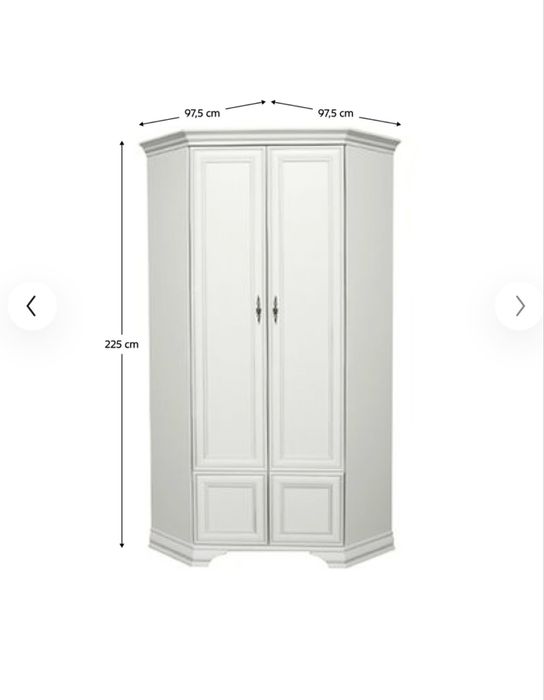 Dulap / Sifonier de colt alb mdf