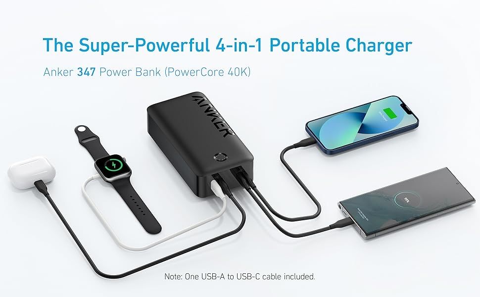 Power bank 40000mah внешний аккумулятор 30w 2 usb 2 type-c