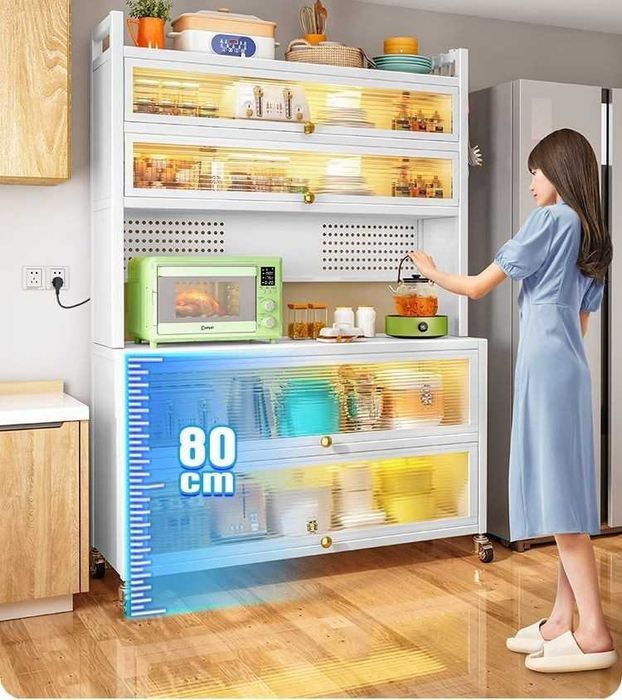 Кухонный стеллаж/полки для приборов/надёжный металлический шкаф