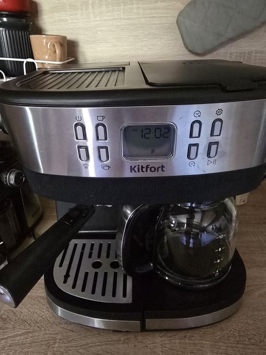 Кофеварка Kitfort K-771, 2 в 1, рожковая,  капельная