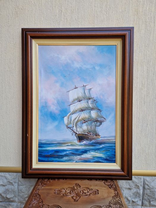 Прекрасна голяма картина масло върху платно