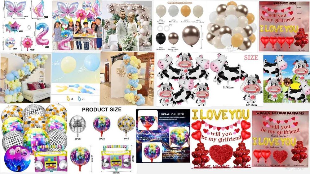 Балони и аксесоари, декорация, парти, рожден ден, украса