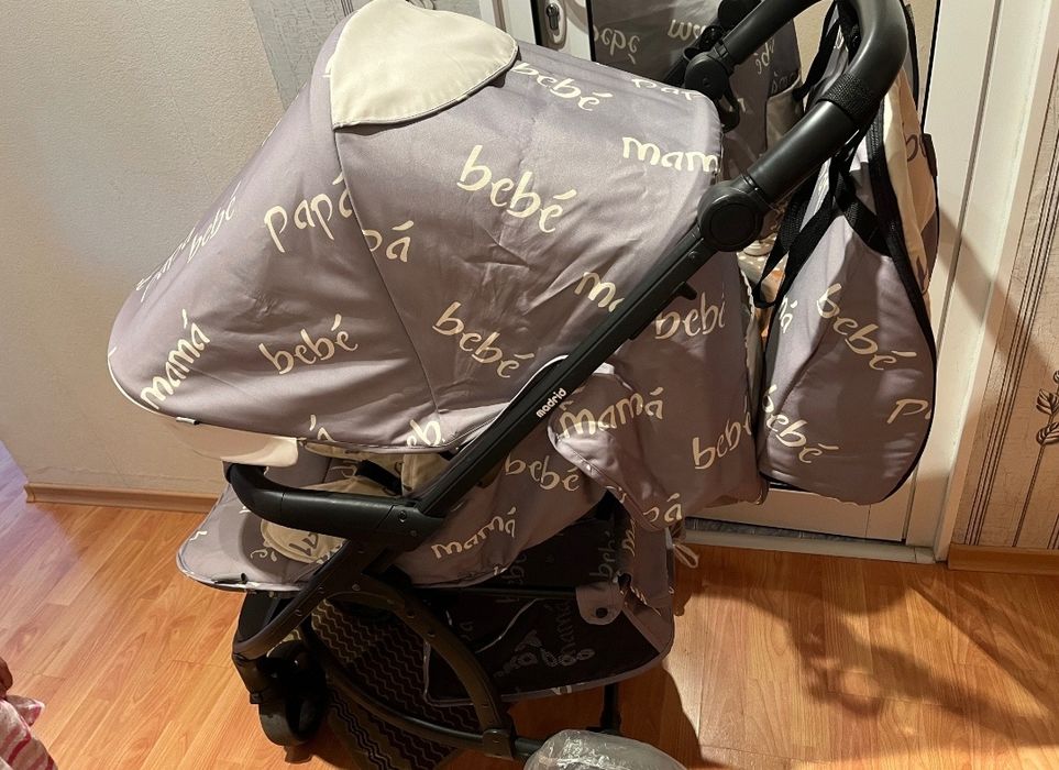Комбинирана количка 3 в 1 KikkaBoo - Madrid, Grey  + много аксесоари