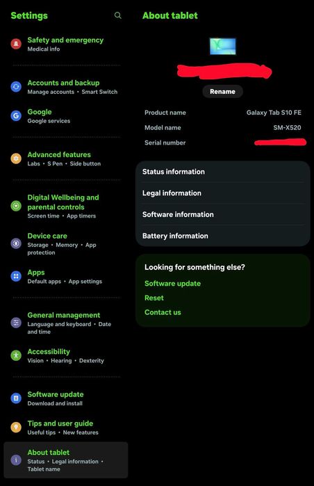 Samsung tab S10 FE WiFi 128/8