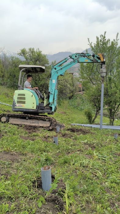 Экскаватор мини трактор гидромолот ямобур сваи