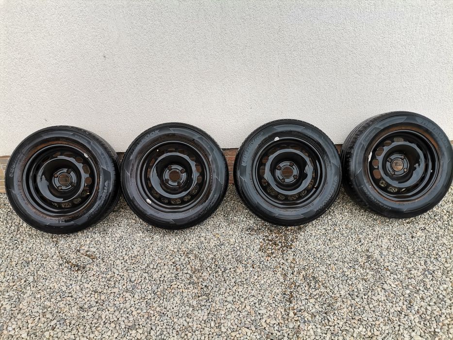 Jante Oțel 4x108 Citroen Peugeot + anvelope vara 195/65r15