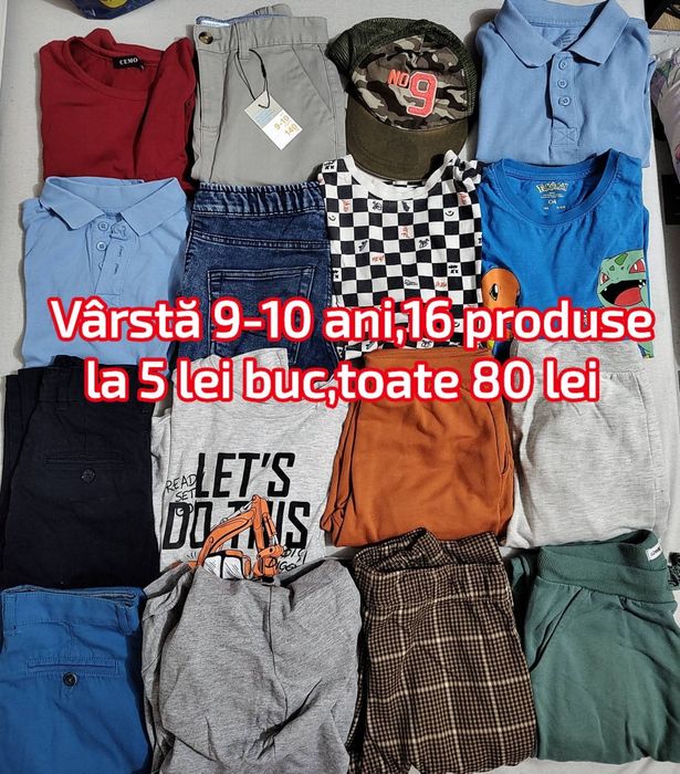 Loturi  hăinute băiat de 5-6,7-8,9-10,11-13 ani  și încălțăminte gratuita