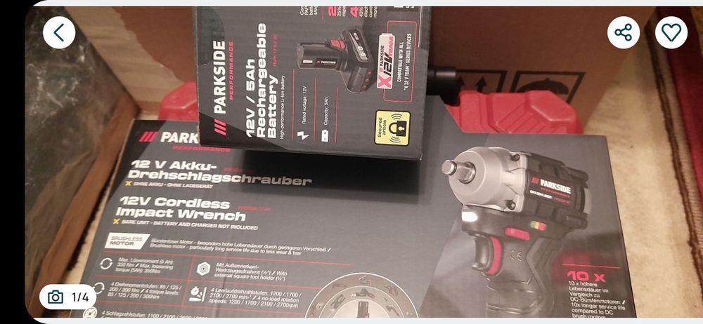 Bormasina impact parkside 12v/350Nm