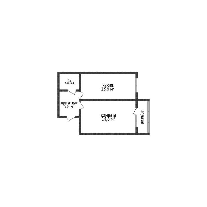 продам 1-комнатную квартиру, береке