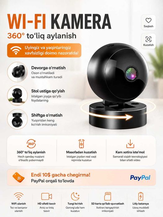 wifi mini kamera A10