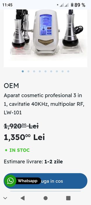 Vând aparat cosmetic 3in 1, celulită, remodelare