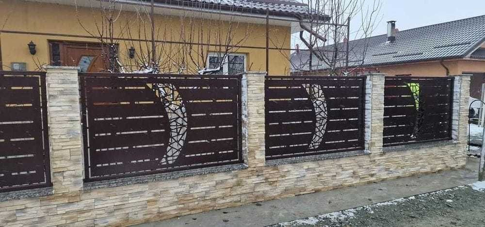 Garduri si porti stil jaluzea, sipca metalica, tabla cutata