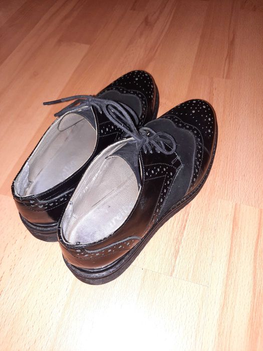 Pantofi damă Marelbo, din piele și piele întoarsă