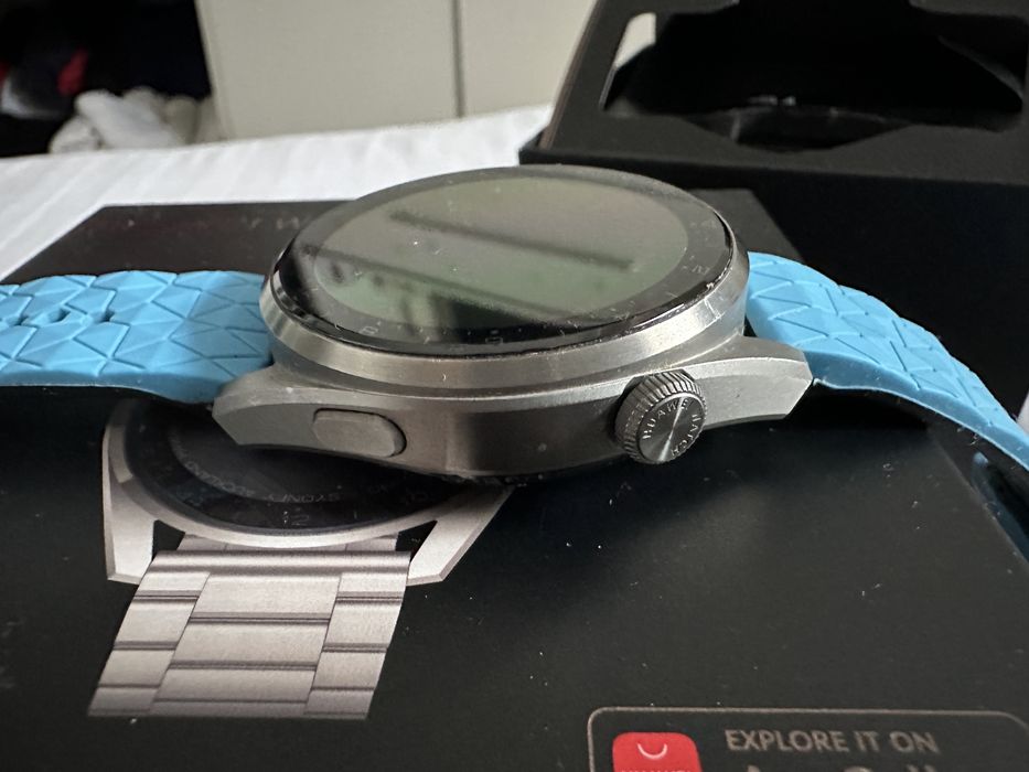 Huawei  Watch 3Pro titan/safir la cutie full.DEFECT ECRANUL