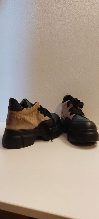 Ghete botine pantofi casual noi 36 piele naturala disponibili si crem