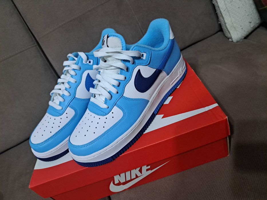 Vand adidasi Nike Air Force 1 baby blue , marime 42.5