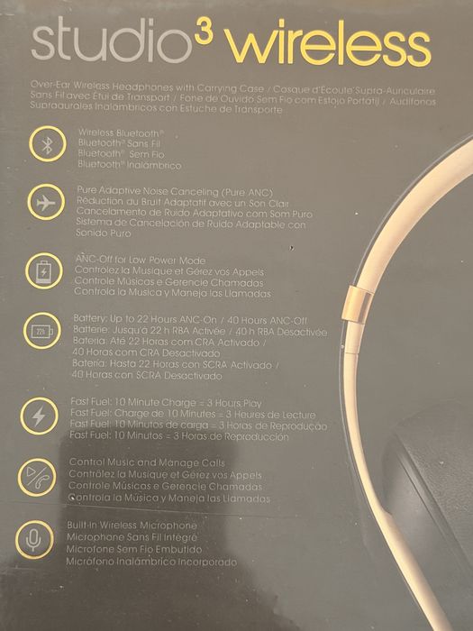 Căști Beats Studio 3 Wireless (PURE AMC) (Noi, Sigilate)