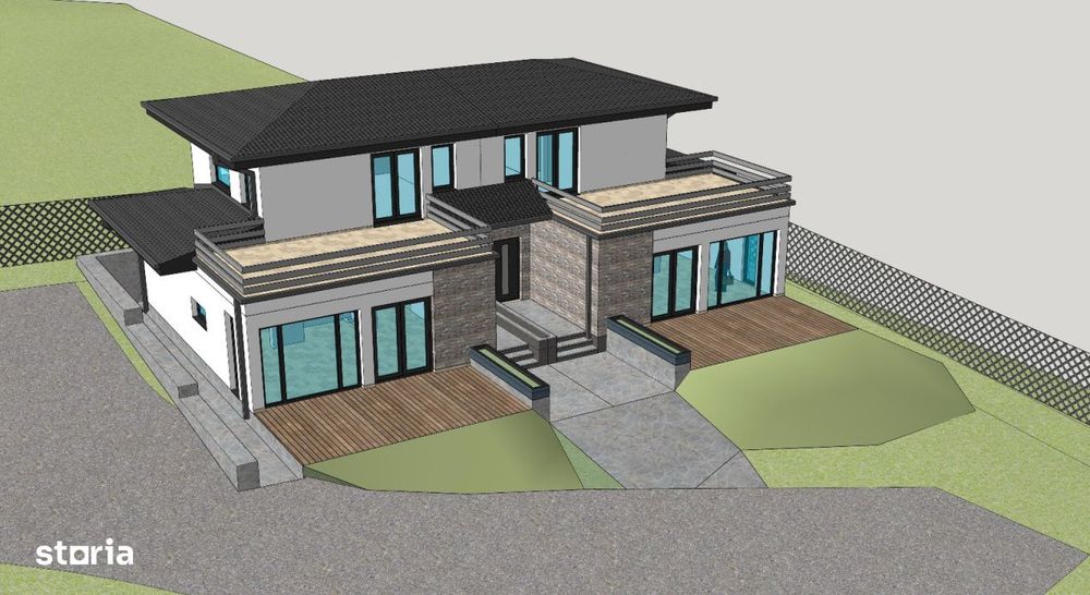 Teren intravilan, 1000 mp, proiect duplex P+E, zona Sinaia - Zamora