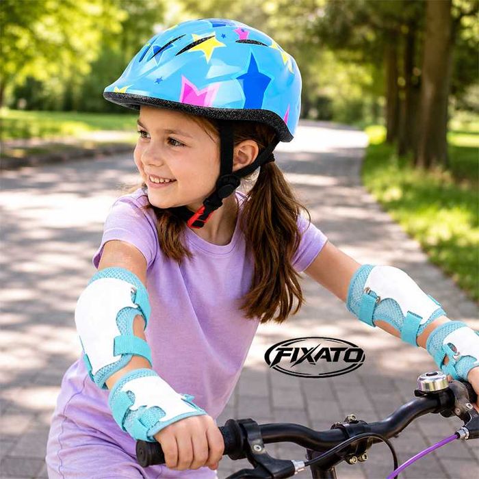 Set Protectie Pentru Copii 7 in 1, Casca cu Marime Reglabila, Genunchiere, Cotiere si Aparatori Incheieturi pentru Bicicleta, Trotineta, Role