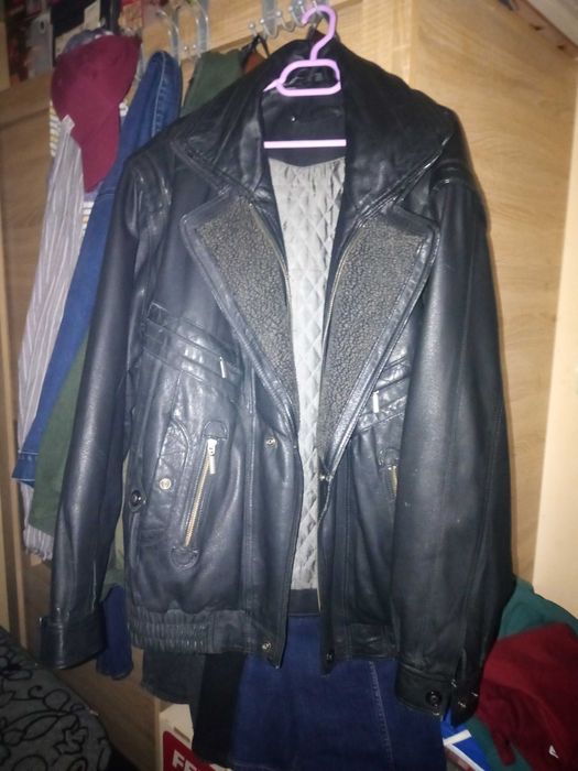 Geacă din piele CANDA-C&A,Neagră,De iarnă.XXL