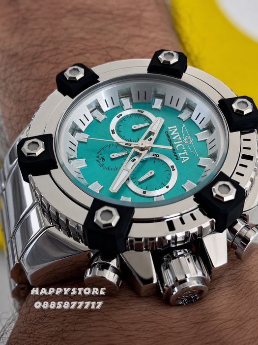 INVICTA Falcon Swiss Full metal Silver 56 mm, Инвикта нов мъжки часовник