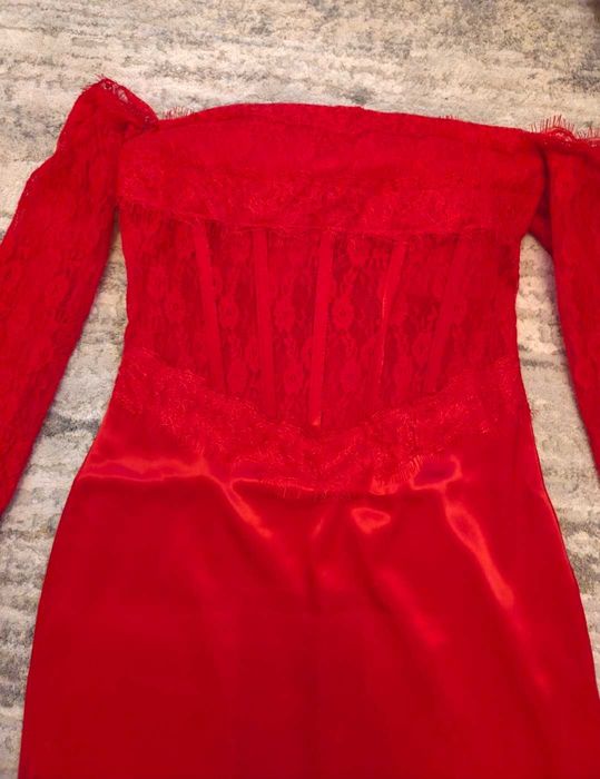 Rochie ocazie, nunta rosie