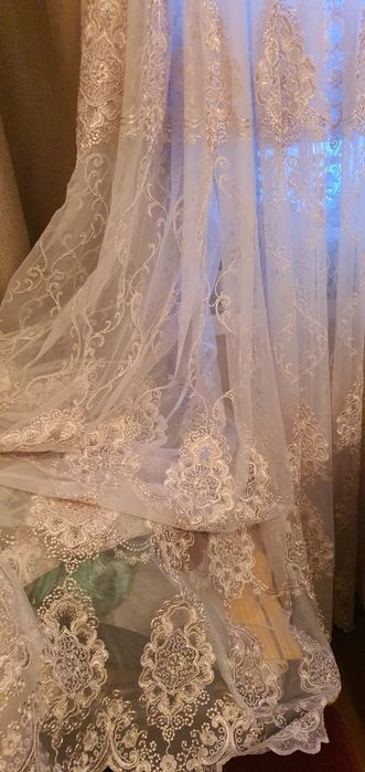 Тюль цвет шампань 5м,турция