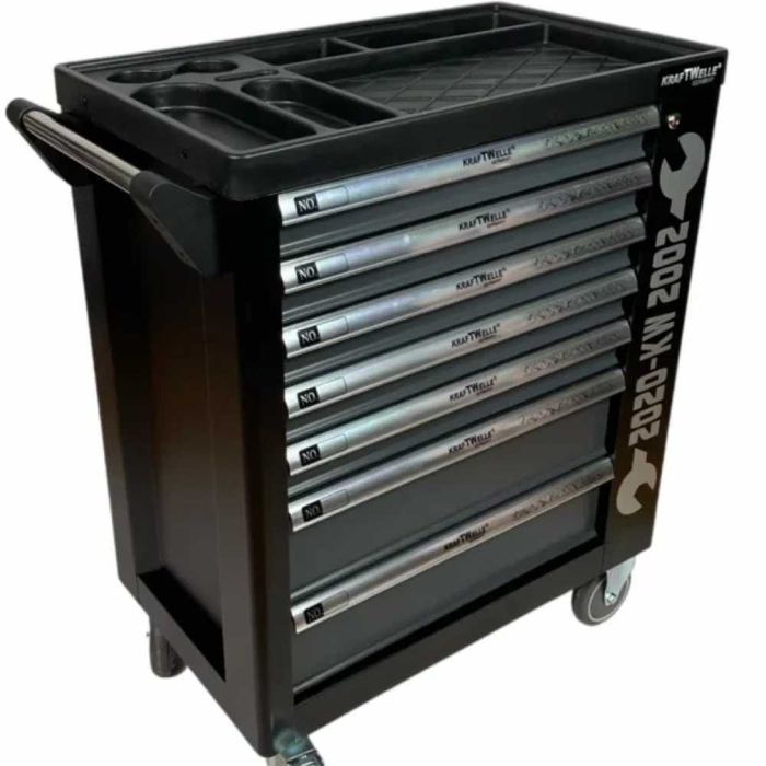 Шкаф с инструменти KraftWelle със 7 чекмеджета – 6 пълни