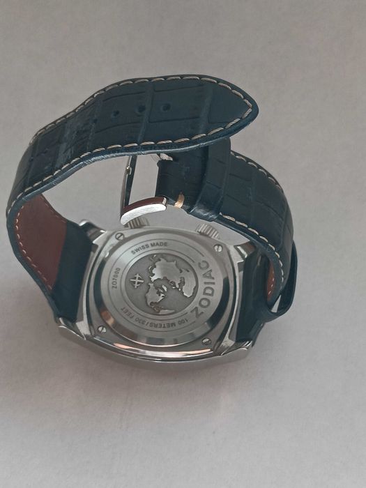 Ceas Zodiac Desert Master Blue ZO7000 GMT World Timer Men's Watch, Rar