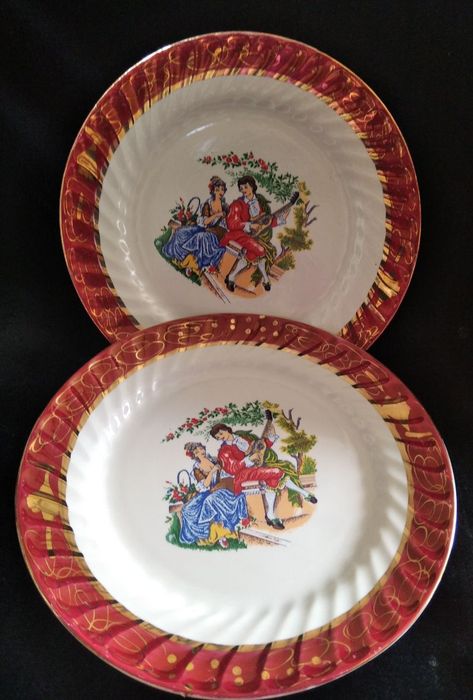 Красивые фарфоровые блюда, Рига 1957г.,Япония,Ташкентский ФЗ