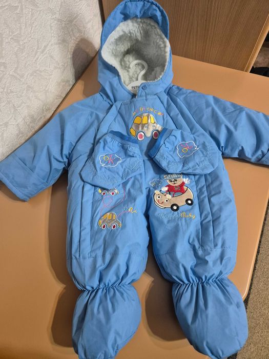 Комбинезон зимний  для новорожденных от 0-3 месяцев