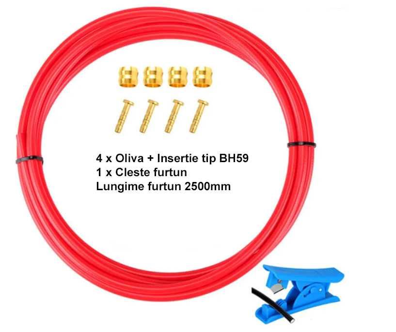 Conducta frana hidraulica 2500mm + olive si insertii cu cleste